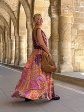 Load image into Gallery viewer, SUNNY MAXI DRESS/ spicy orange oriental print