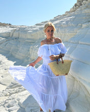 Load image into Gallery viewer, GYPSETTE MAXI SKIRT/ white cotton voile