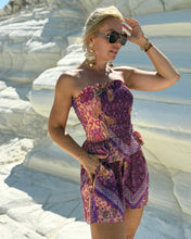 Load image into Gallery viewer, SAILOR HIGH WAIST SHORTS- amethyst purple oriental print
