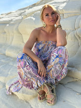 Load image into Gallery viewer, SAHARA JUMPSUIT STRAPLESS/ pastel paisley