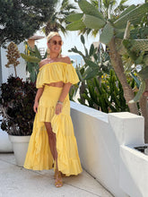 Load image into Gallery viewer, SUNNY MAXI SKIRT WITH SHORT FRONT/ sunny yellow cotton voile