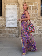 Load image into Gallery viewer, LA ISLA MAXI DRESS/ blue orchid oriental print
