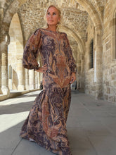 Load image into Gallery viewer, MIA MAXI DRESS/ caramel brown paisley