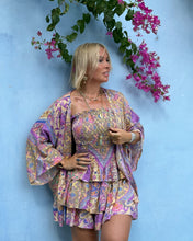 Load image into Gallery viewer, RUFFLE MINI SKIRT/ pastel oriental print