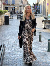 Load image into Gallery viewer, LA ISLA STRAPLESS MAXI DRESS/ beige leopard print