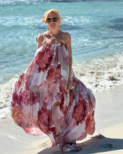 Load image into Gallery viewer, BAGGY MAXI DRESS/ blush pink xl flowers