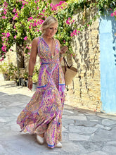 Load image into Gallery viewer, GODDESS MAXI DRESS/ pastel oriental print