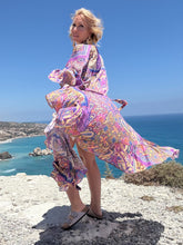 Load image into Gallery viewer, MUSE KIMONO/ PONCHO/ blue orchid print