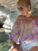 Load image into Gallery viewer, CARMEN BLOUSE/ pastel oriental print
