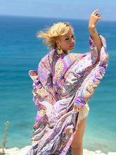 Load image into Gallery viewer, MUSE KIMONO/ PONCHO/ blue orchid print