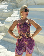 Load image into Gallery viewer, SAILOR HIGH WAIST SHORTS- amethyst purple oriental print