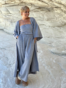 HUG wide leg trousers/grey melange