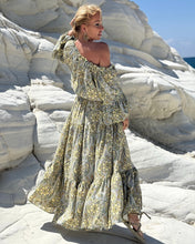 Load image into Gallery viewer, YASMINE MAXI DRESS/ sunny olive paisley print
