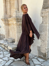 Load image into Gallery viewer, 1 BLOUSE/ chocolate brown linen jersey