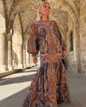 Load image into Gallery viewer, MIA MAXI DRESS/ caramel brown paisley