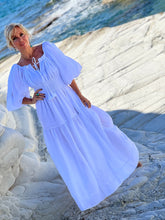 Load image into Gallery viewer, BELLA MAXI DRESS/ white cotton voile