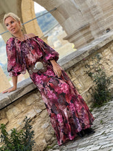 Load image into Gallery viewer, AURA  DRESS/ red and pink floral chiffon