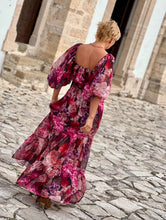 Load image into Gallery viewer, BONITA MAXI DRESS/ red and pink floral print