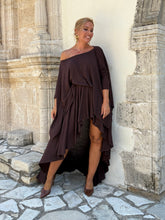 Load image into Gallery viewer, 1 BLOUSE/ chocolate brown linen jersey