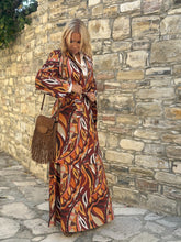 Load image into Gallery viewer, FLARE MAXI SKIRT/ 60’s style print jeans