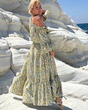 Load image into Gallery viewer, YASMINE MAXI DRESS/ sunny olive paisley print