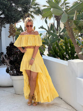 Load image into Gallery viewer, SUNNY MAXI SKIRT WITH SHORT FRONT/ sunny yellow cotton voile