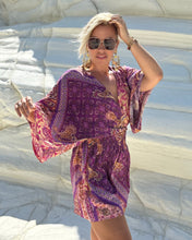 Load image into Gallery viewer, SAILOR HIGH WAIST SHORTS- amethyst purple oriental print