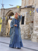 Load image into Gallery viewer, TWEED COAT / denim blue melange silk