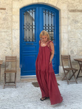 Load image into Gallery viewer, BAGGY DRESS/ red wine cotton