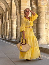 Load image into Gallery viewer, YASMINE MAXI DRESS/ sunny yellow voile