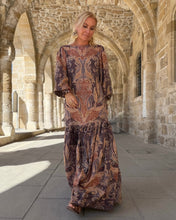 Load image into Gallery viewer, MIA MAXI DRESS/ caramel brown paisley