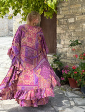 Load image into Gallery viewer, MUSE KIMONO/PONCHO / amethyst purple oriental print