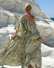 Load image into Gallery viewer, YASMINE MAXI DRESS/ sunny olive paisley print