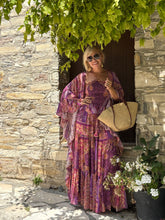 Load image into Gallery viewer, MUSE KIMONO/PONCHO / amethyst purple oriental print