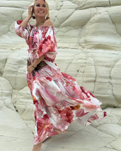 Load image into Gallery viewer, A SET: CARMEN BLOUSE +GYPSETTE MAXI SKIRT / blush pink xl flowers