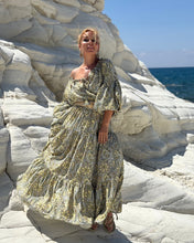 Load image into Gallery viewer, YASMINE MAXI DRESS/ sunny olive paisley print