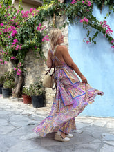 Load image into Gallery viewer, GODDESS MAXI DRESS/ pastel oriental print