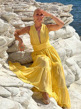 Load image into Gallery viewer, GODDESS MAXI DRESS/ sunny yellow cotton voile