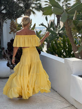 Load image into Gallery viewer, SUNNY MAXI SKIRT WITH SHORT FRONT/ sunny yellow cotton voile