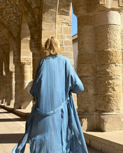 Load image into Gallery viewer, KIMONO MAXI COAT / soft denim tencel