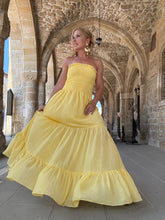 Load image into Gallery viewer, LA ISLA MAXI DRESS/ sunny yellow voile