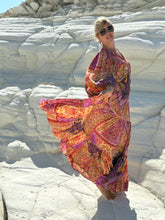 Load image into Gallery viewer, GYPSETTE MAXI SKIRT/ dpicy orange oriental print