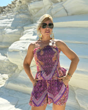 Load image into Gallery viewer, SAILOR HIGH WAIST SHORTS- amethyst purple oriental print