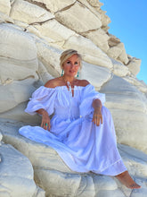 Load image into Gallery viewer, BELLA MAXI DRESS/ white cotton voile