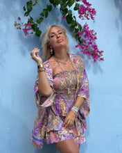 Load image into Gallery viewer, SHORT KIMONO BLOUSE/ pastel oriental print