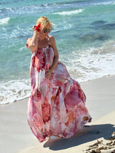 Load image into Gallery viewer, BAGGY MAXI DRESS/ blush pink xl flowers