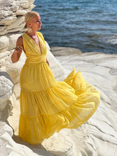 Load image into Gallery viewer, GODDESS MAXI DRESS/ sunny yellow cotton voile