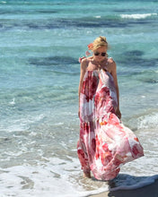 Load image into Gallery viewer, BAGGY MAXI DRESS/ blush pink xl flowers
