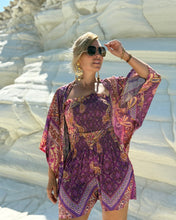 Load image into Gallery viewer, SAILOR HIGH WAIST SHORTS- amethyst purple oriental print