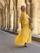 Load image into Gallery viewer, YASMINE MAXI DRESS/ sunny yellow voile